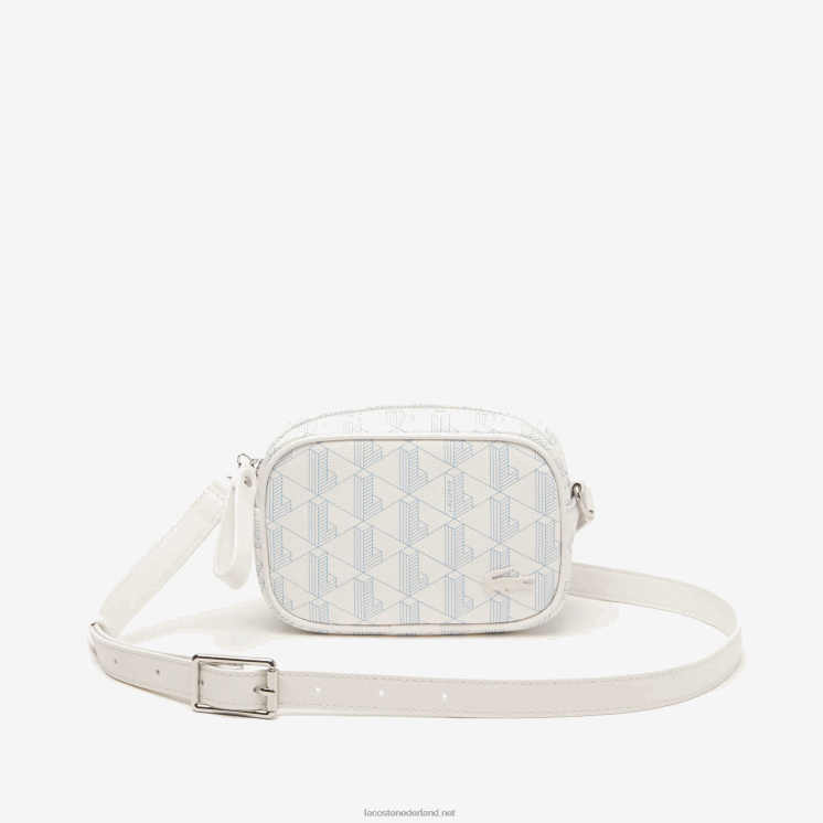 Lacoste kleine schoudertas met monogramprint 0828H2795 mono farine panorama l58 vrouwen
