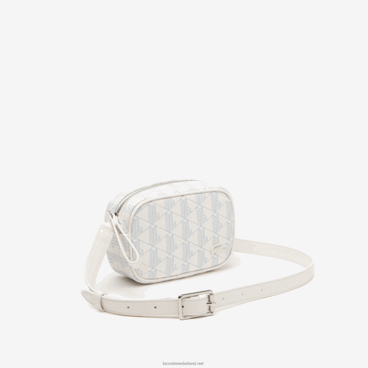 Lacoste kleine schoudertas met monogramprint 0828H2795 mono farine panorama l58 vrouwen
