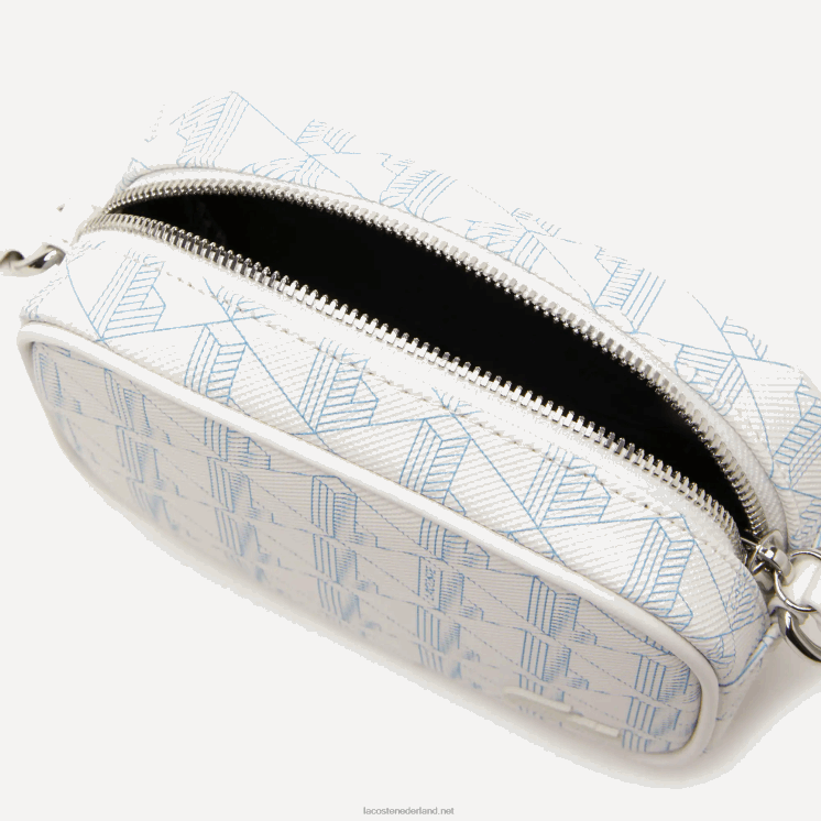 Lacoste kleine schoudertas met monogramprint 0828H2795 mono farine panorama l58 vrouwen