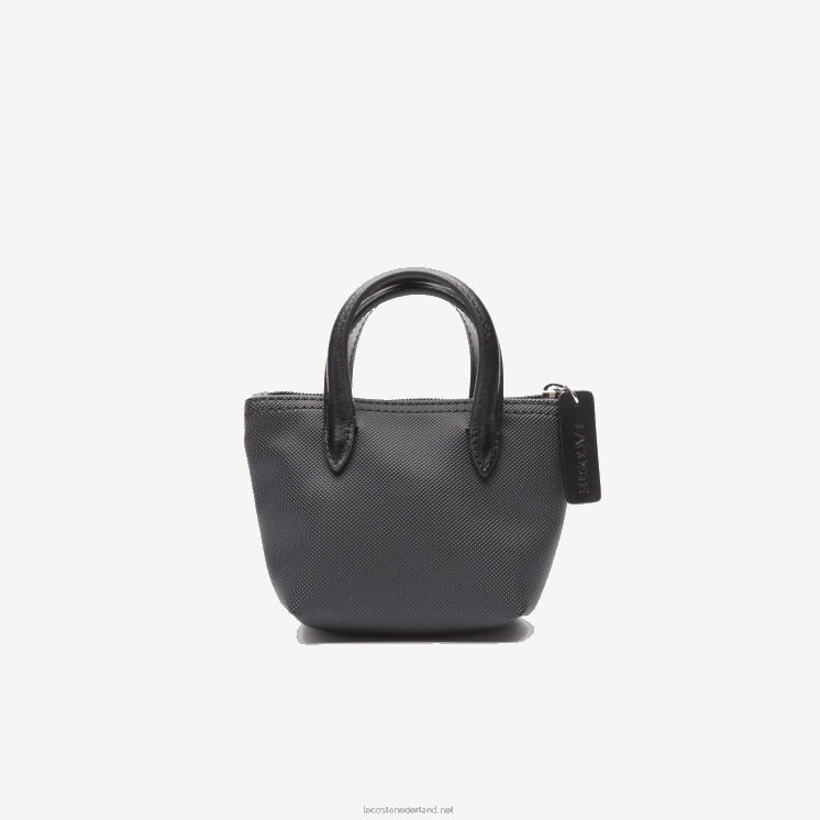 Lacoste l.12.12 afneembare schouderriem boodschappentas 0828H2886 zwart 000 vrouwen