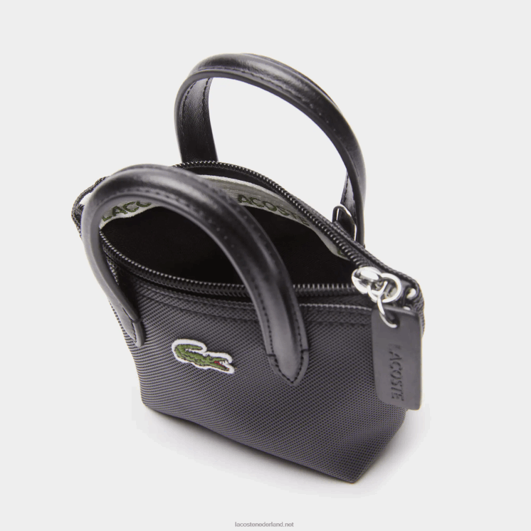 Lacoste l.12.12 afneembare schouderriem boodschappentas 0828H2886 zwart 000 vrouwen