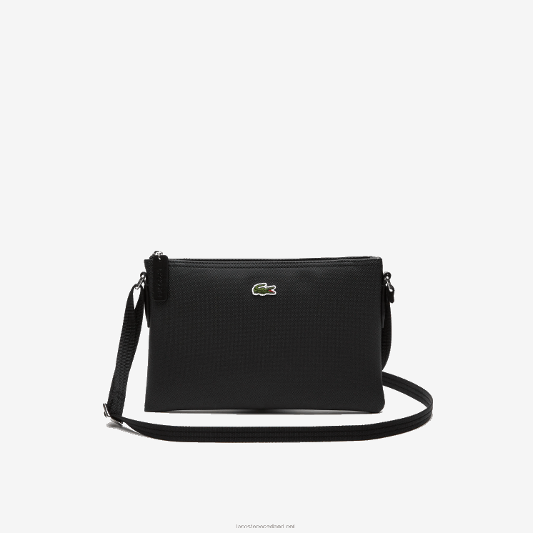 Lacoste l.12.12 concept platte cross-over tas 0828H2770 zwart 000 vrouwen