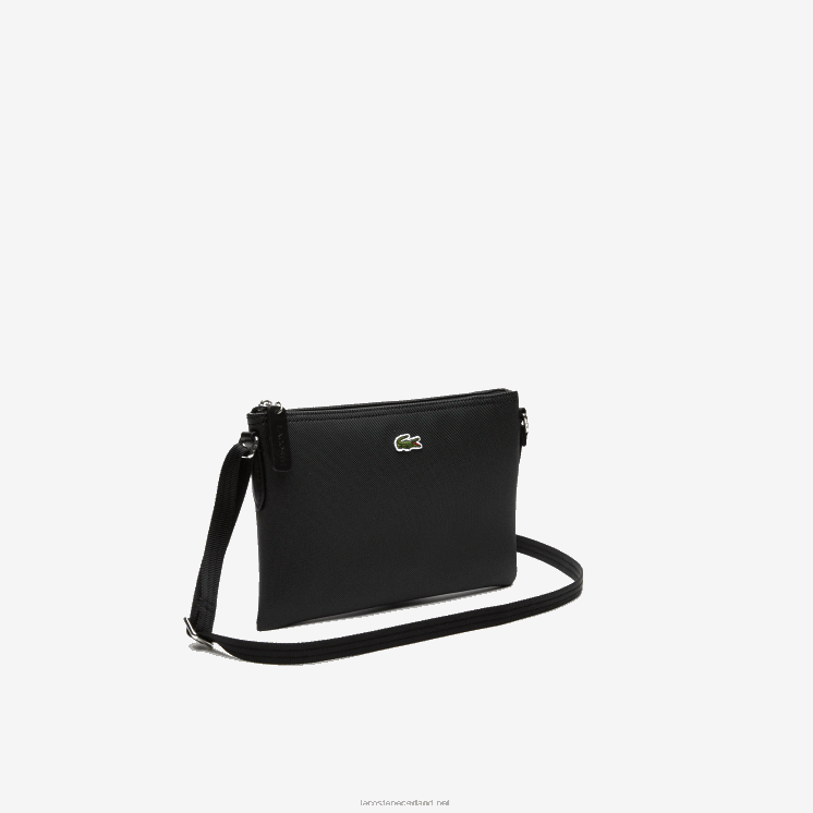 Lacoste l.12.12 concept platte cross-over tas 0828H2770 zwart 000 vrouwen