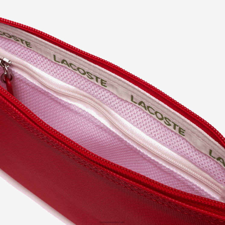 Lacoste l.12.12 concept platte cross-over tas 0828H2771 hoog risico rood 883 vrouwen