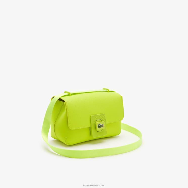 Lacoste l.12.12 cross-over tas met metalen sluiting 0828H2851 limoen k83 vrouwen