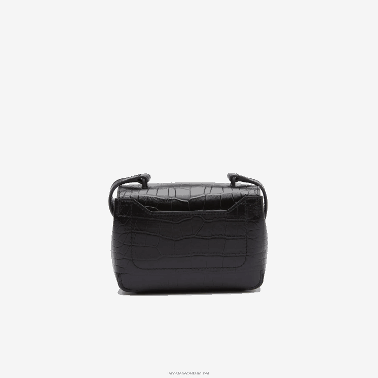 Lacoste leren schoudertas 0828H2888 zwart 000 vrouwen