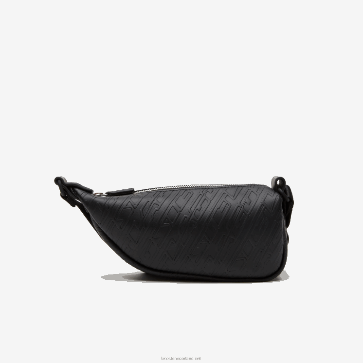 Lacoste schoudertas met logoprint - klein 0828H1964 zwart 000 vrouwen