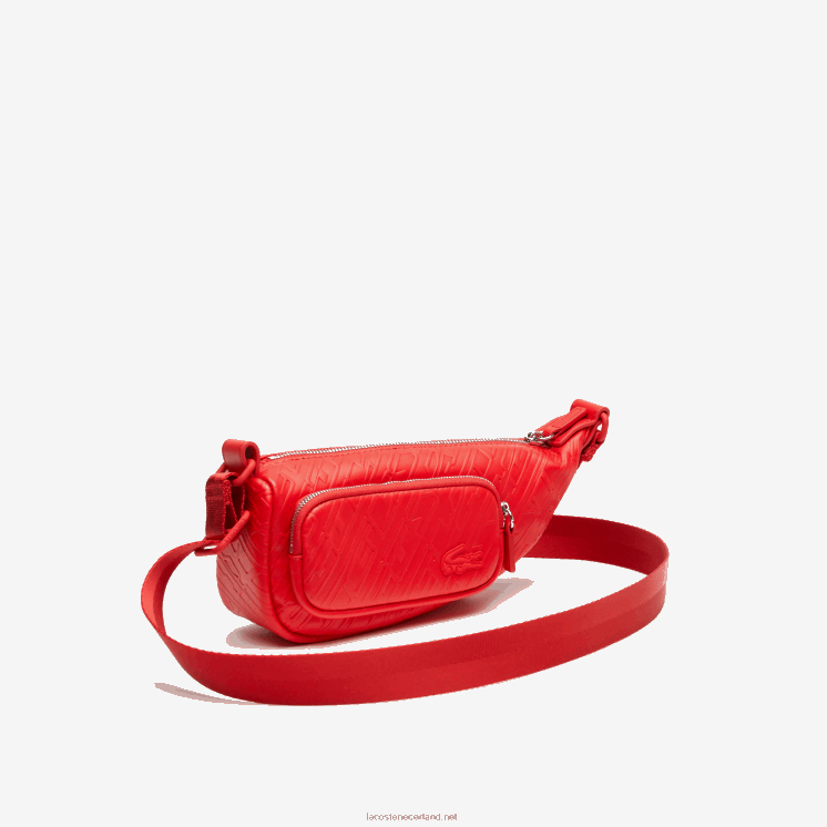 Lacoste schoudertas met logoprint - klein 0828H1965 gang l41 vrouwen