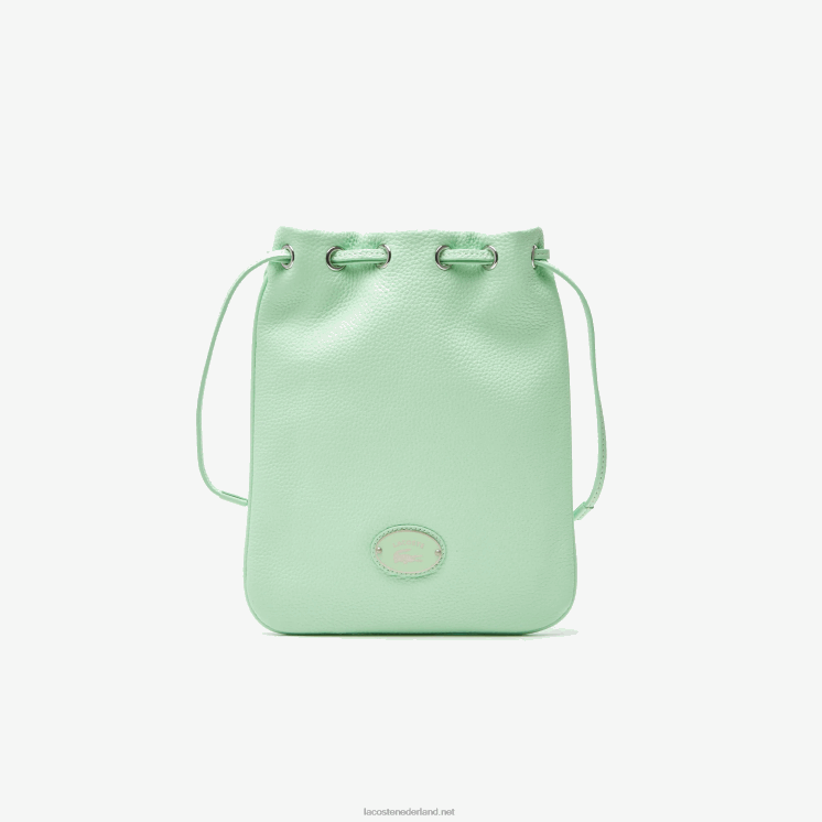 Lacoste schoudertas van verticaal generfd leer 0828H2874 as k93 vrouwen