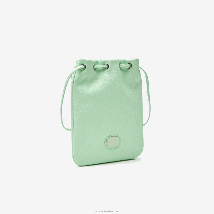 Lacoste schoudertas van verticaal generfd leer 0828H2874 as k93 vrouwen