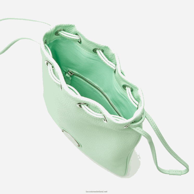 Lacoste schoudertas van verticaal generfd leer 0828H2874 as k93 vrouwen