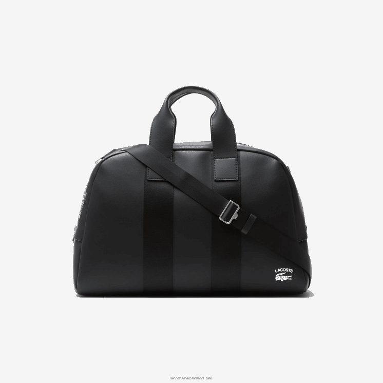 Lacoste soepele leren weekendtas 0828H2101 zwart 000 vrouwen