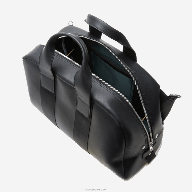 Lacoste soepele leren weekendtas 0828H2101 zwart 000 vrouwen