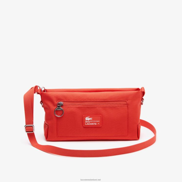 Lacoste tas met ritssluiting van gerecyclede vezels 0828H1966 pasta l35 vrouwen