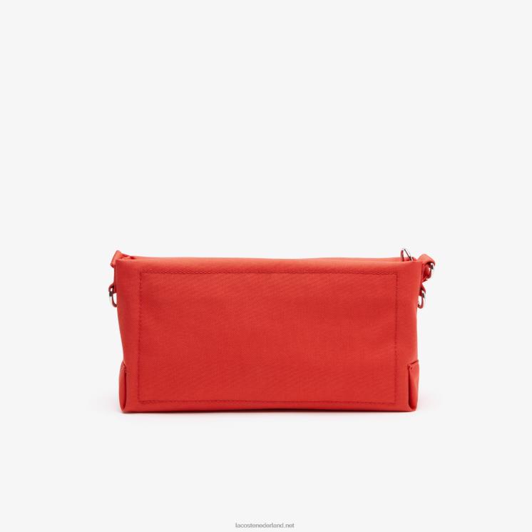 Lacoste tas met ritssluiting van gerecyclede vezels 0828H1966 pasta l35 vrouwen