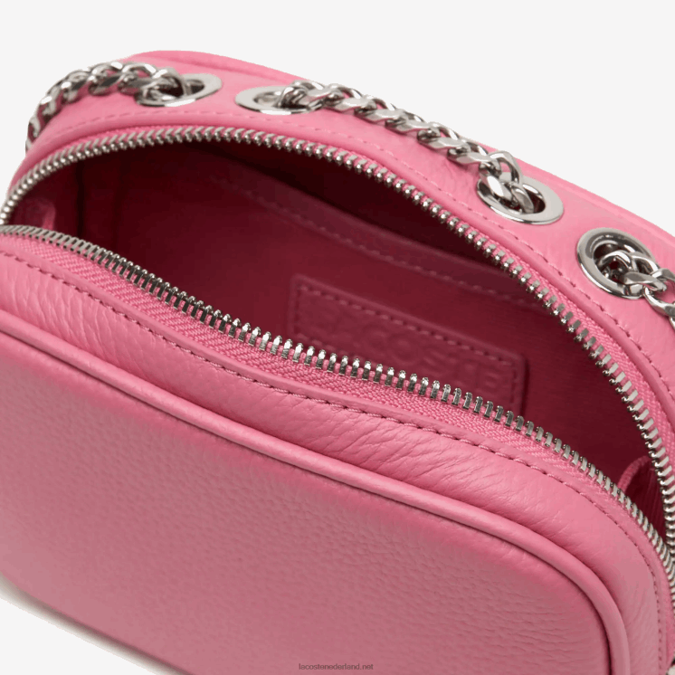 Lacoste vierkante schoudertas van hoogwaardig leer 0828H2787 reseda l39 vrouwen