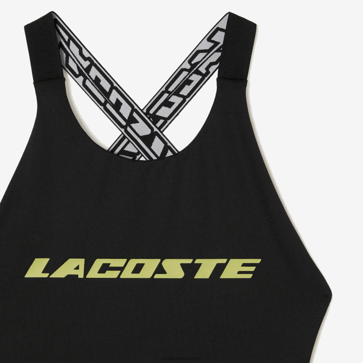 Lacoste badpak uit gerecycled polyester uit één stuk 0828H2459 zwart 031 vrouwen