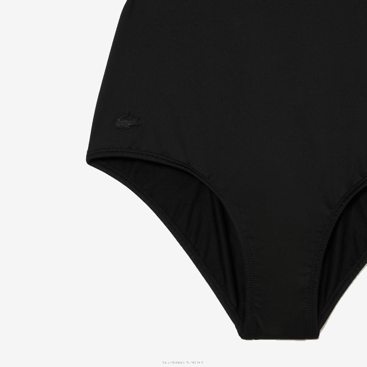 Lacoste badpak uit gerecycled polyester uit één stuk 0828H2459 zwart 031 vrouwen
