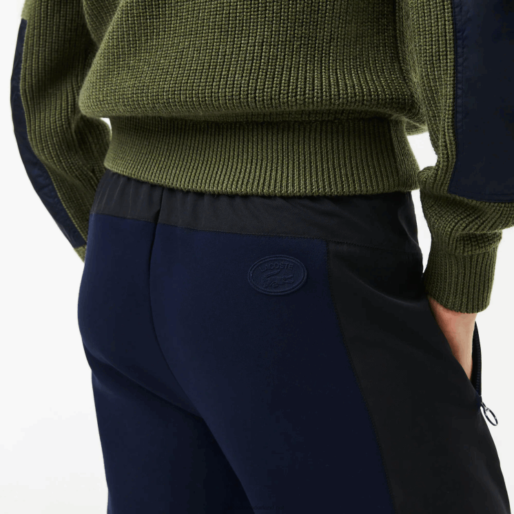 Lacoste badge colorblock trainingsbroek 0828H2552 marineblauw zwart r8p vrouwen