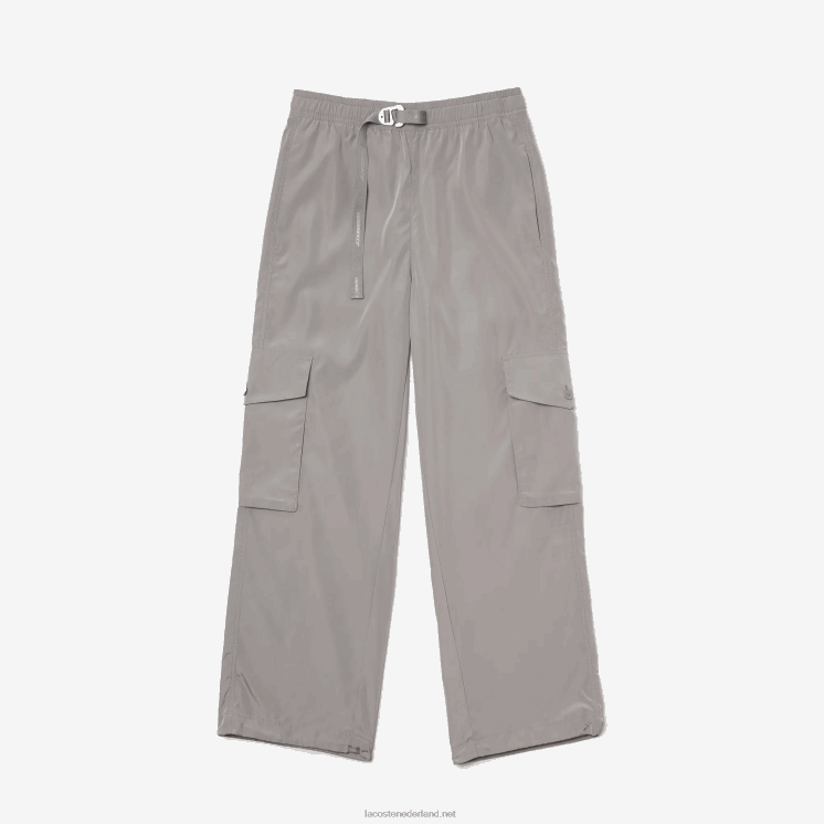 Lacoste cargobroek met wijde pijpen 0828H2450 grijze kzw vrouwen
