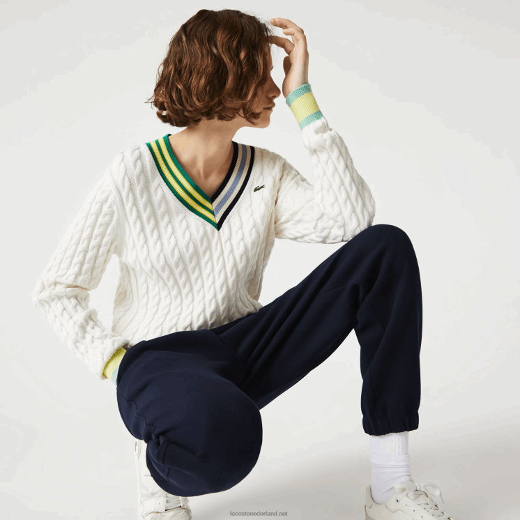 Lacoste joggingbroek van gemengd katoen 0828H2413 marineblauw 166 vrouwen