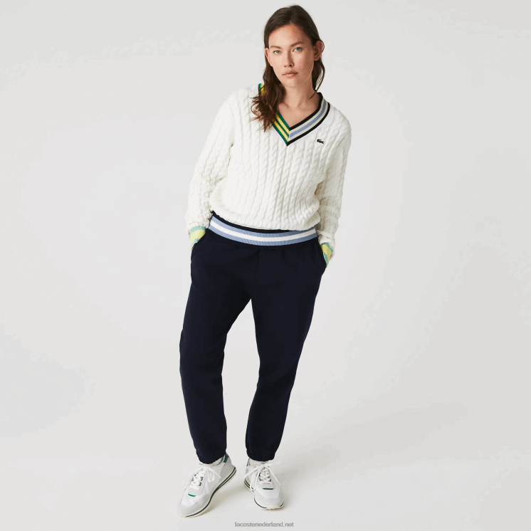 Lacoste joggingbroek van gemengd katoen 0828H2413 marineblauw 166 vrouwen