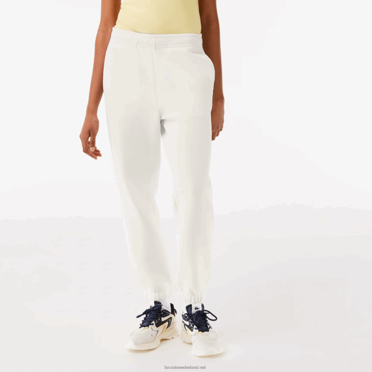 Lacoste joggingbroek van gemengd katoen 0828H2551 wit 70v vrouwen