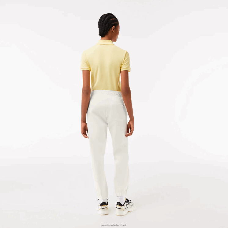 Lacoste joggingbroek van gemengd katoen 0828H2551 wit 70v vrouwen