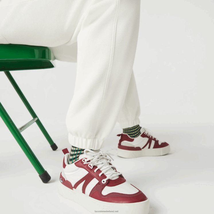 Lacoste joggingbroek van gemengd katoen 0828H2551 wit 70v vrouwen