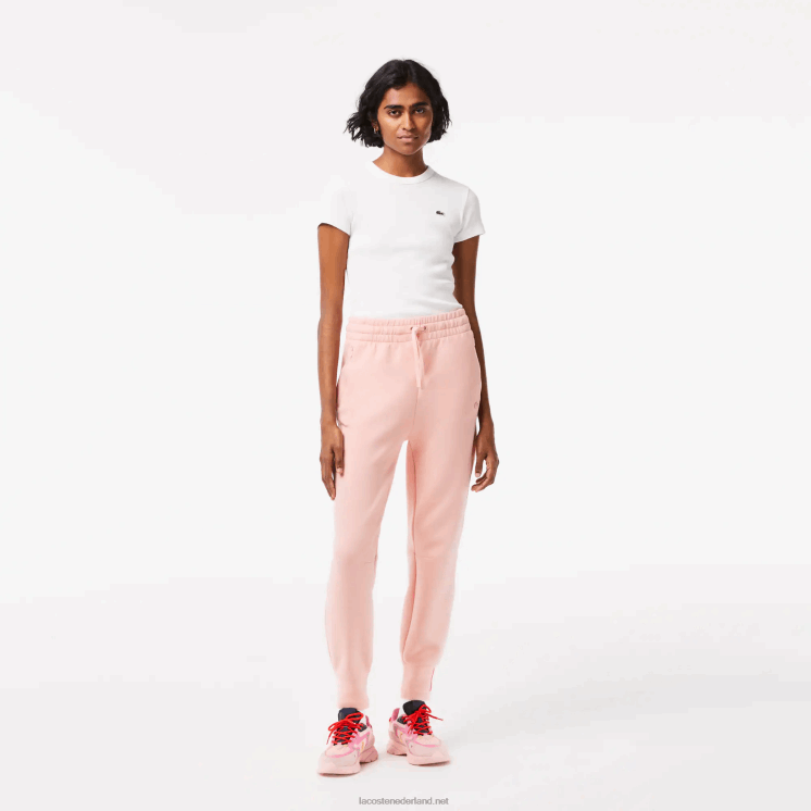 Lacoste joggingbroek van katoenjersey 0828H2403 roze kf9 vrouwen