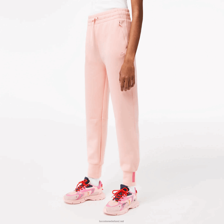 Lacoste joggingbroek van katoenjersey 0828H2403 roze kf9 vrouwen