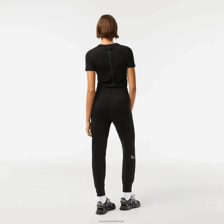 Lacoste joggingbroek van katoenjersey 0828H2404 zwart 031 vrouwen