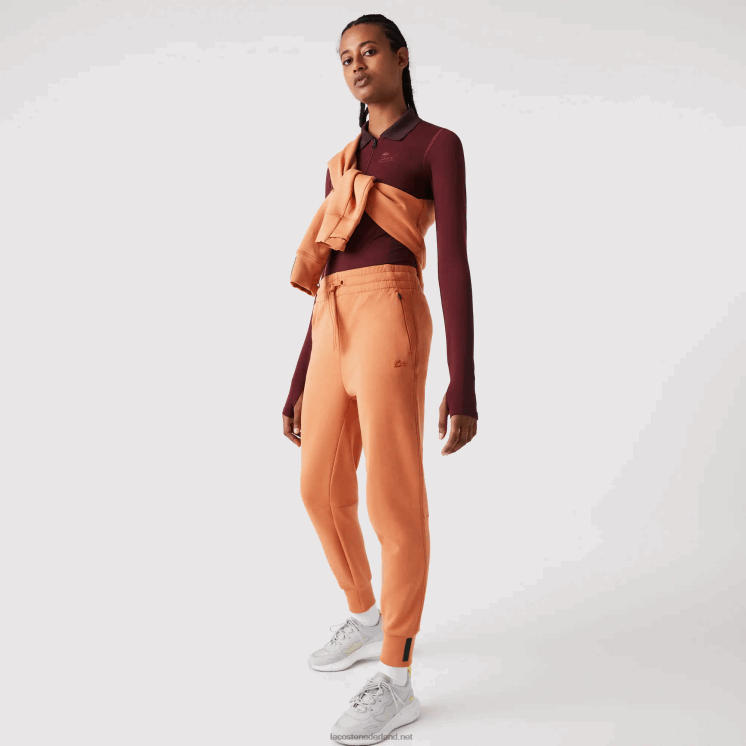 Lacoste joggingbroek van katoenjersey 0828H2405 oranje ww vrouwen