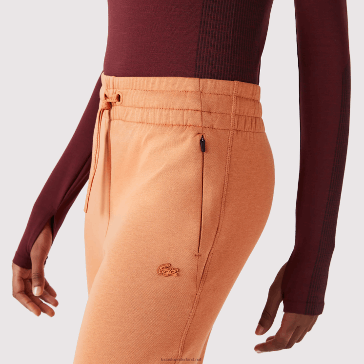 Lacoste joggingbroek van katoenjersey 0828H2405 oranje ww vrouwen