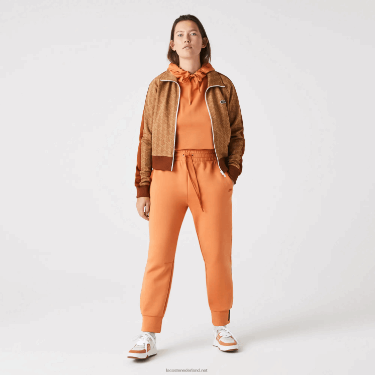 Lacoste joggingbroek van katoenjersey 0828H2405 oranje ww vrouwen