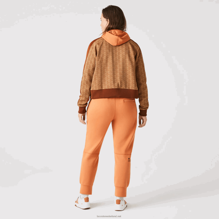 Lacoste joggingbroek van katoenjersey 0828H2405 oranje ww vrouwen