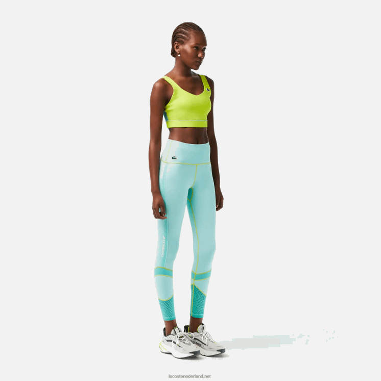 Lacoste legging met sportlogostreep 0828H2401 mint j6d vrouwen
