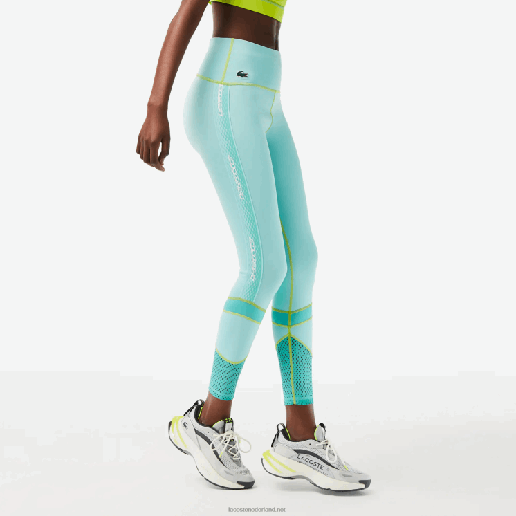 Lacoste legging met sportlogostreep 0828H2401 mint j6d vrouwen
