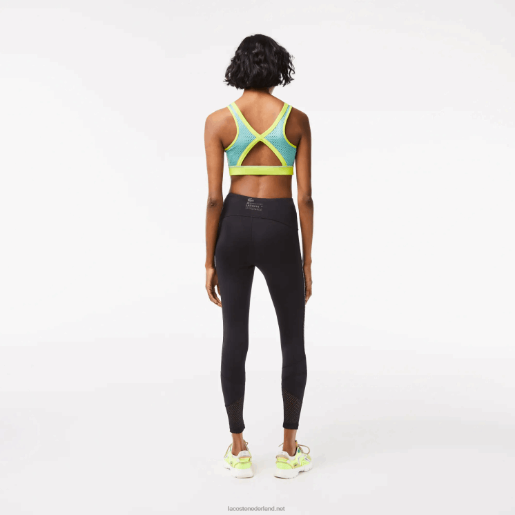 Lacoste legging met sportlogostreep 0828H2402 zwart 8vm vrouwen