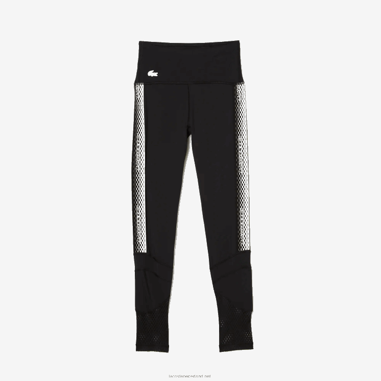 Lacoste legging met sportlogostreep 0828H2402 zwart 8vm vrouwen