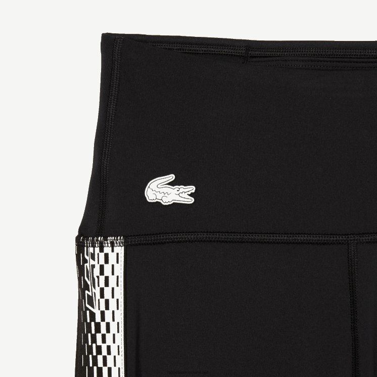 Lacoste legging met sportlogostreep 0828H2402 zwart 8vm vrouwen