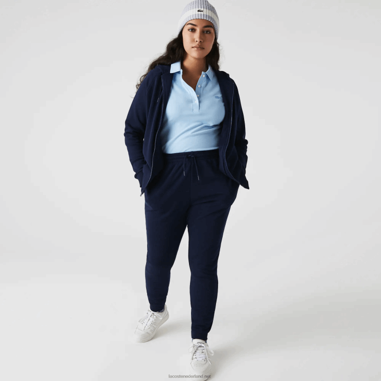 Lacoste lichtgewicht fleece joggingbroek 0828H2593 marineblauw 166 vrouwen