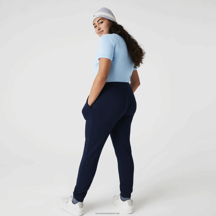Lacoste lichtgewicht fleece joggingbroek 0828H2593 marineblauw 166 vrouwen