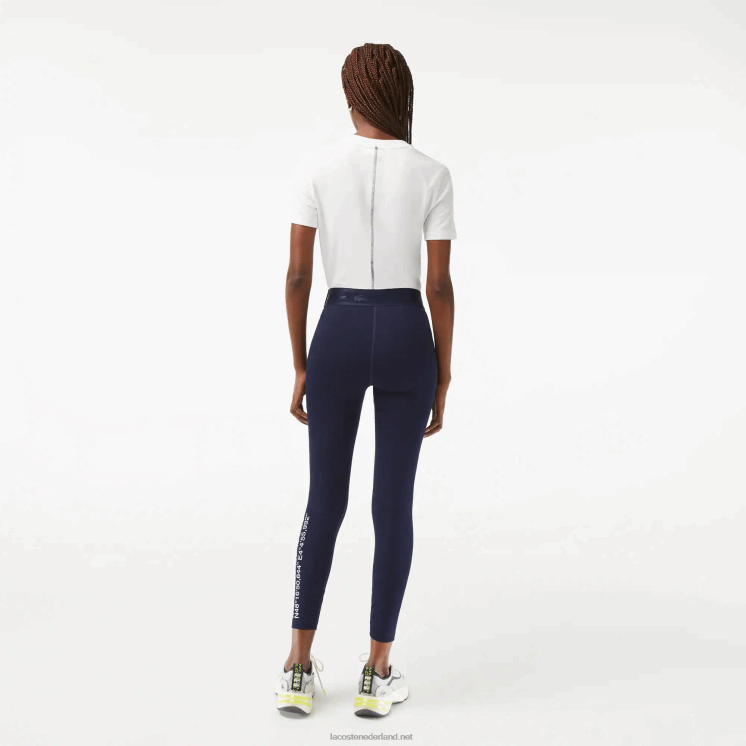 Lacoste sportieve 7/8-legging van gerecycled polyester 0828H2408 marineblauw 166 vrouwen