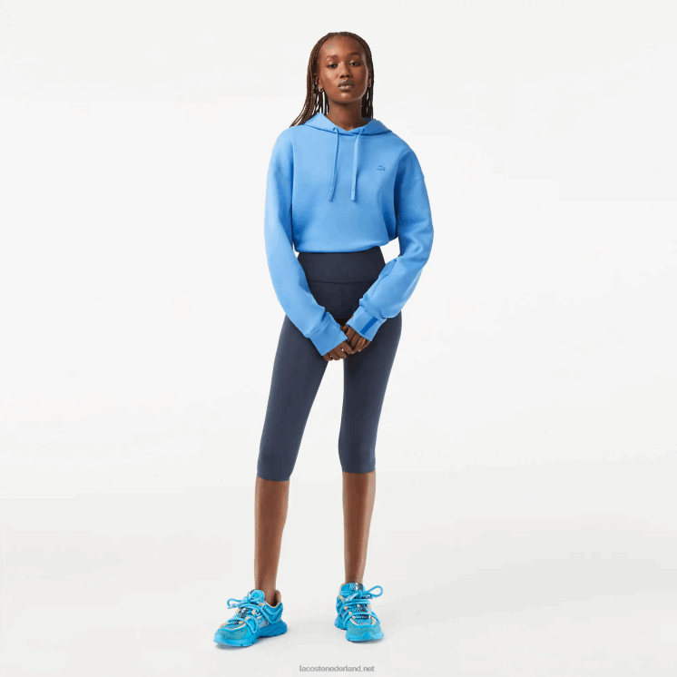 Lacoste sportieve effen cropped legging 0828H2425 blauwe kxe vrouwen