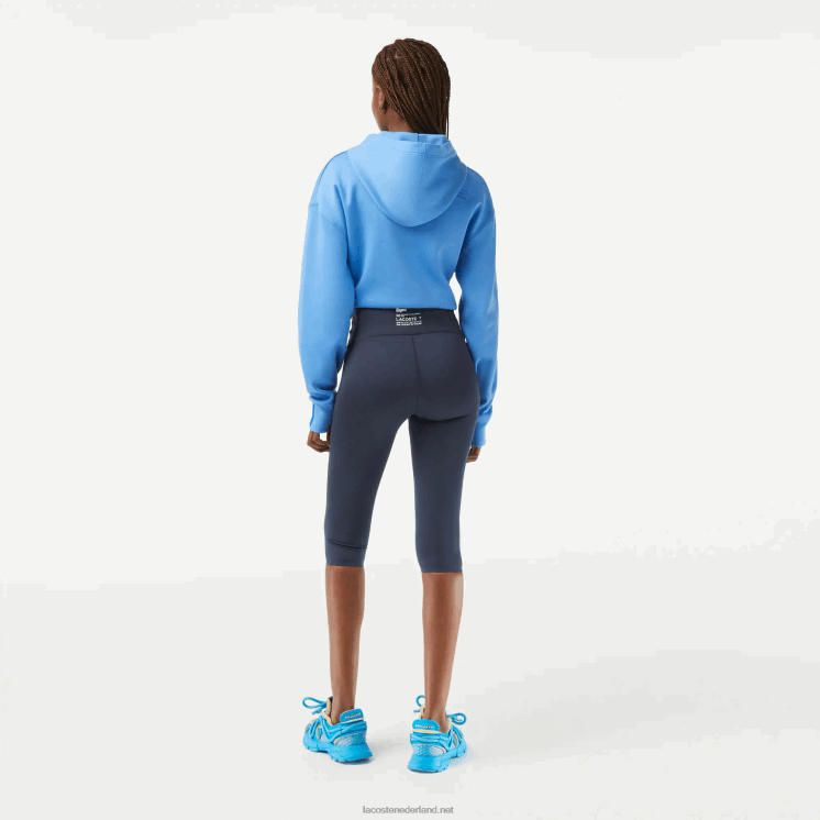Lacoste sportieve effen cropped legging 0828H2425 blauwe kxe vrouwen
