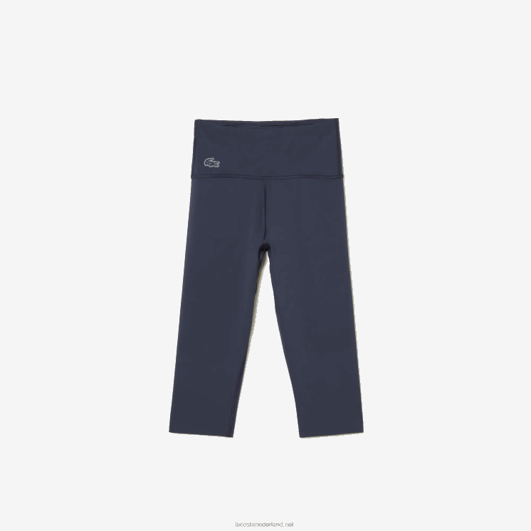 Lacoste sportieve effen cropped legging 0828H2425 blauwe kxe vrouwen