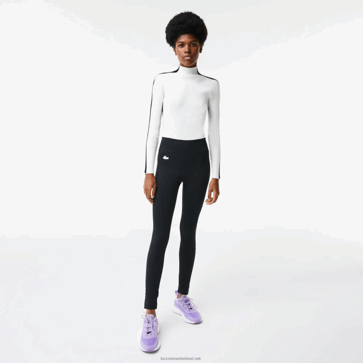 Lacoste sportieve legging met hoge taille als tweede huid 0828H2597 zwart c31 vrouwen
