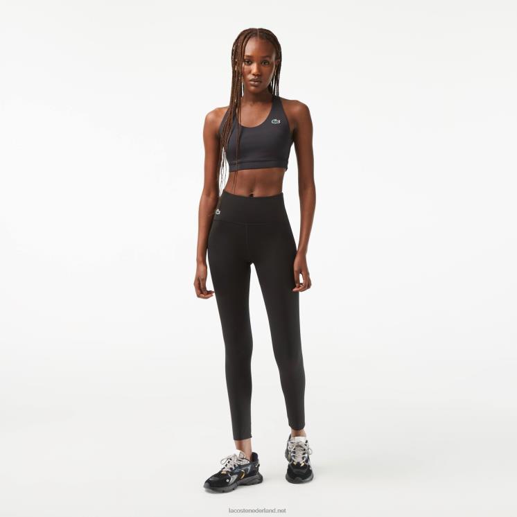 Lacoste sportieve legging van gerecycled polyester 0828H2399 zwart 031 vrouwen