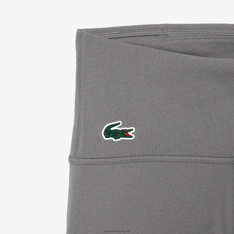 Lacoste sportieve legging van gerecycled polyester 0828H2400 grijze knik erf vrouwen